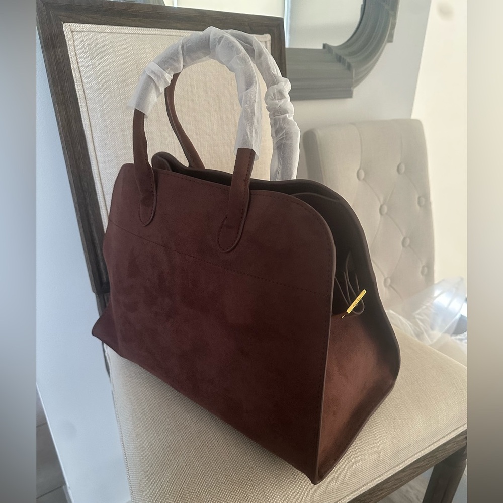 The Row Margaux Style Suede Bag